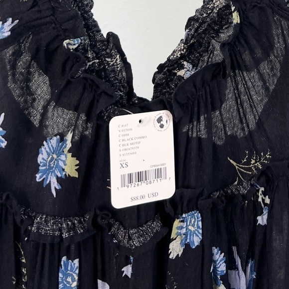 NWT Free People Bali Wild Daisy Printed Mini Ruffle Slip Dress - Picture 8 of 10